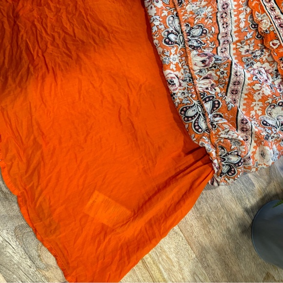 Urbana Outfitters Orange Floral Baby Doll Dress - Picture 11 of 13
